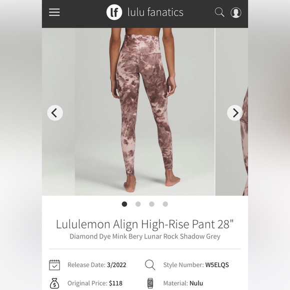 Lululemon Align High-Rise Pant 28" Size 2 - Picture 7 of 10